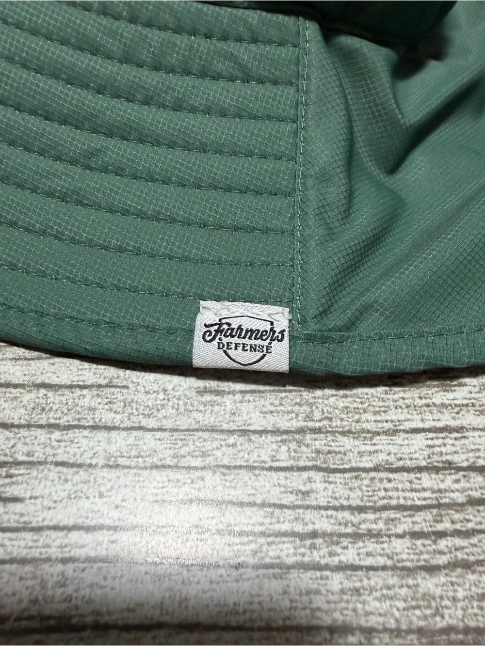 FARMERS DEFENSE Garden Shade Hat Green One Size Lightweight